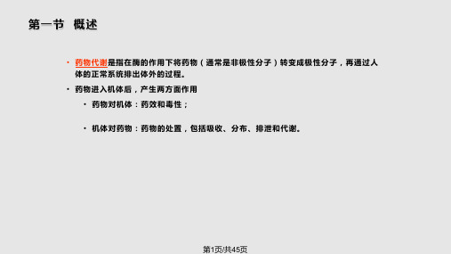 药物代谢反应PPT课件