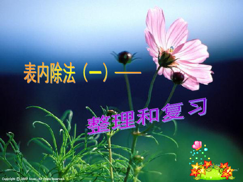 表内除法(一)的整理和复习完整ppt课件