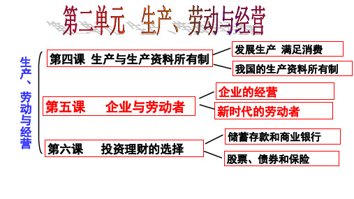 高中政治人教版必修一经济生活5.1 企业的经营 课件