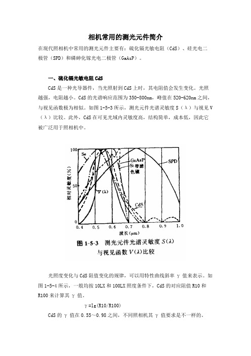 相机常用的测光元件简介