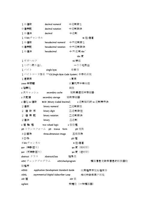 计算机日语词汇整理