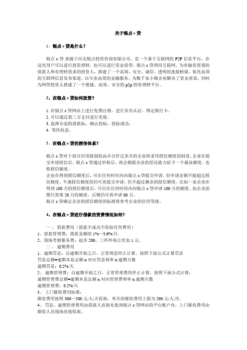 关于银点e贷