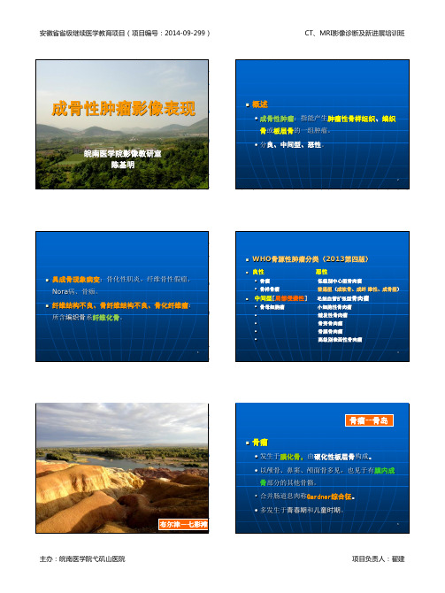 陈基明-成骨性肿瘤影像表现