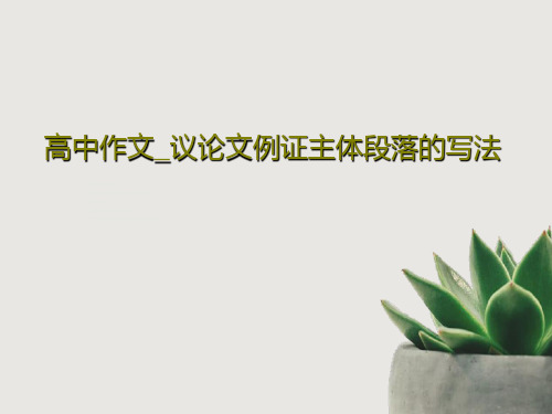 高中作文_议论文例证主体段落的写法24页PPT