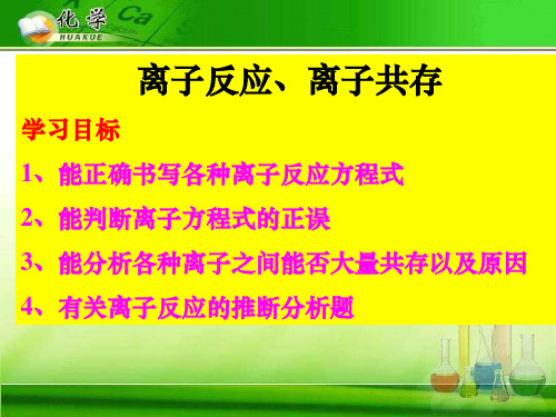 离子反应、离子共存 人教课标版精选教学PPT课件