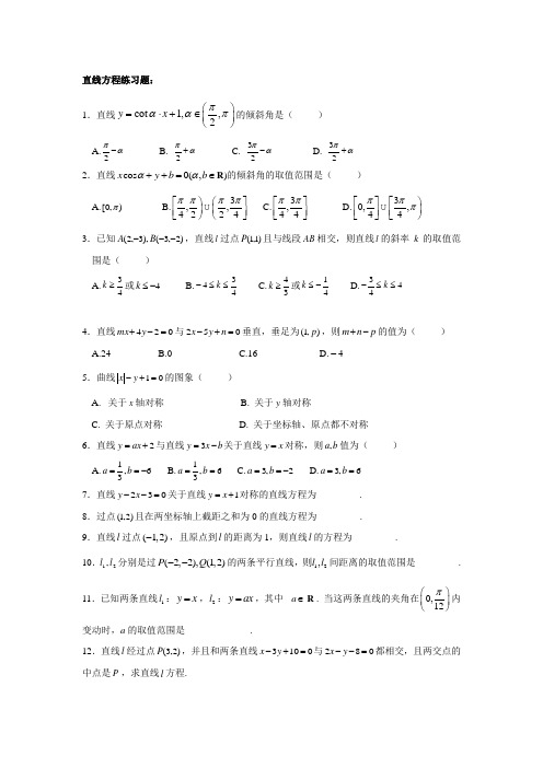 直线方程练习.doc