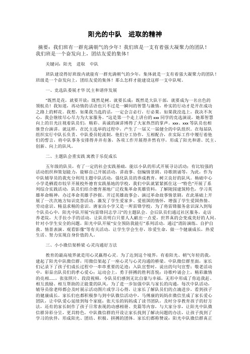 阳光的中队 进取的精神