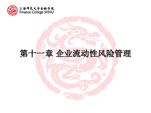 第十一章 企业流动性风险管理