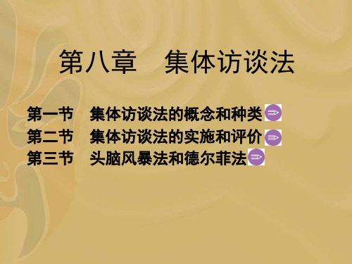 第八章  集体访谈法