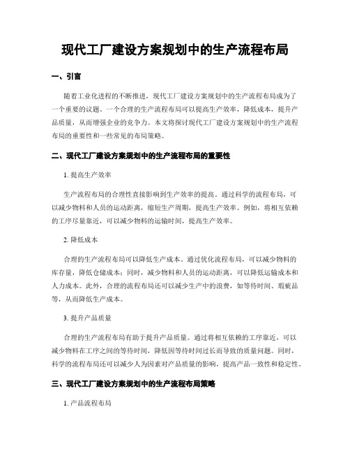 现代工厂建设方案规划中的生产流程布局