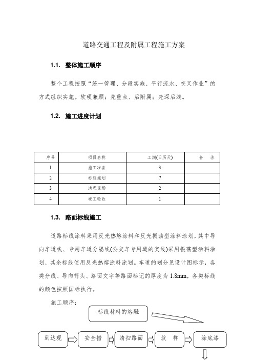 道路交通工程及附属工程施工方案