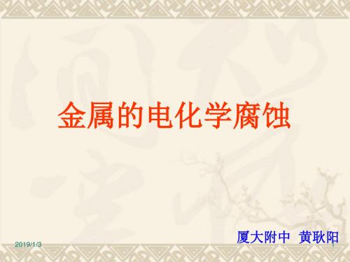 金属的电化学腐蚀