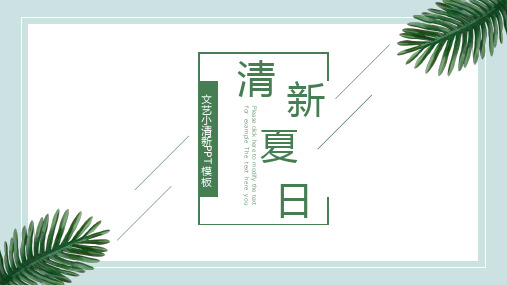 新版夏日小清新个人总结PPT