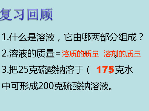 3。2溶液组成的定量表示优秀课件