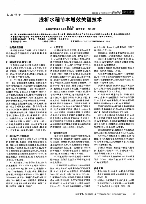 浅析水稻节本增效关键技术