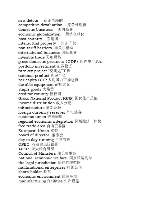 国际商务英语短语