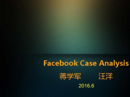 Facebook营销分析PPT(共 30张)