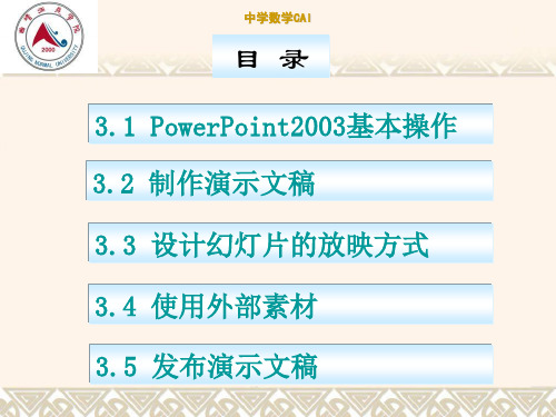 PowerPoint2003基本操作