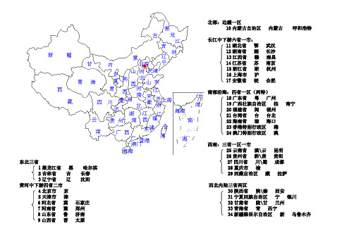 政区图名称及简称