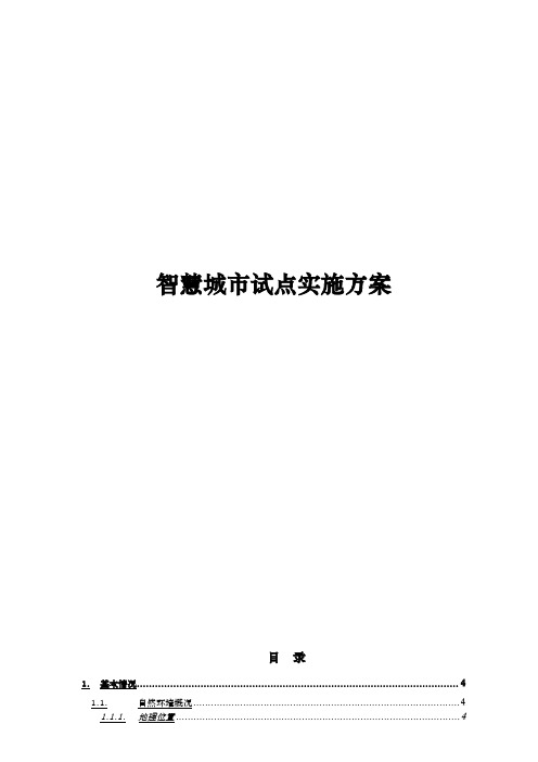 智慧城市试点实施计划方案