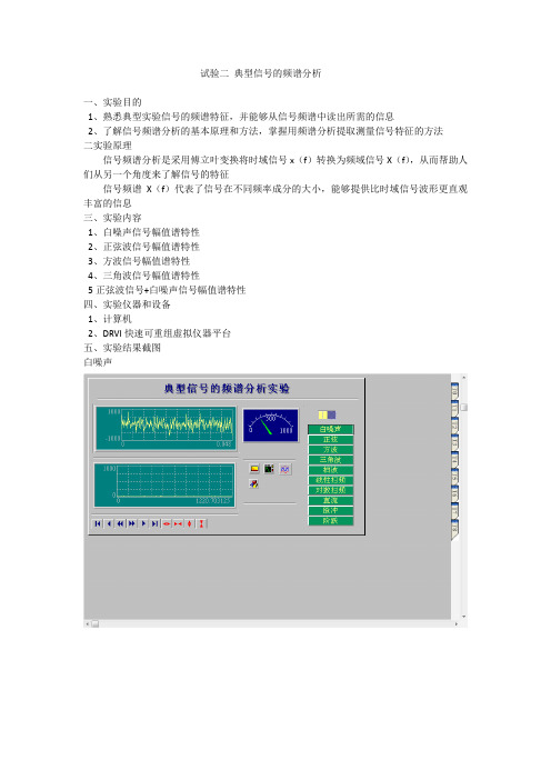 波谱分析实验报告