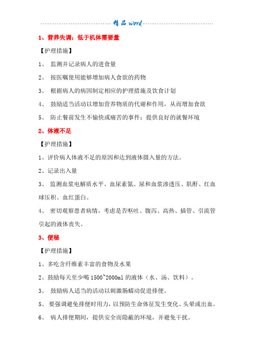 护理诊断及措施09029