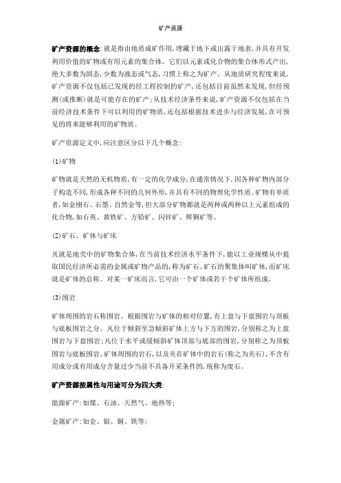 矿产资源