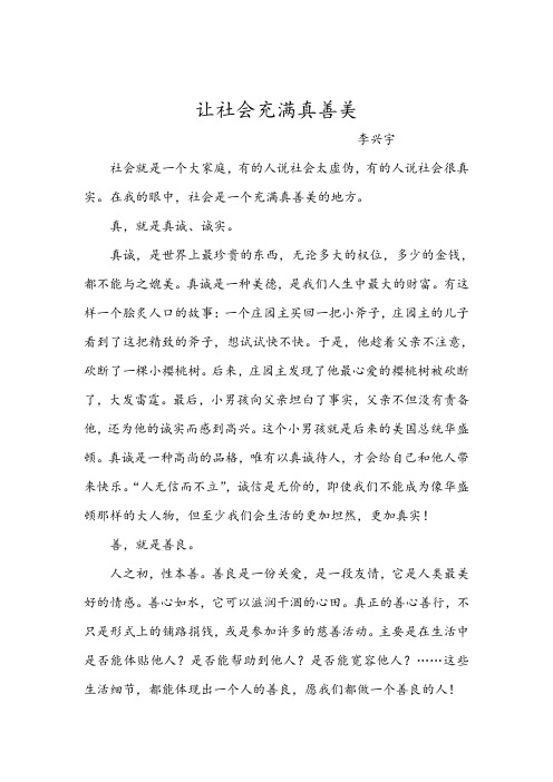 社会中的真善美
