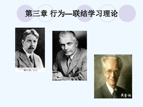 第三章行为—联结学习理论