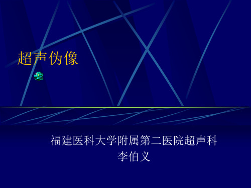超声伪像 PPT课件 