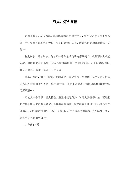 海岸,灯火阑珊_小学六年级作文350字