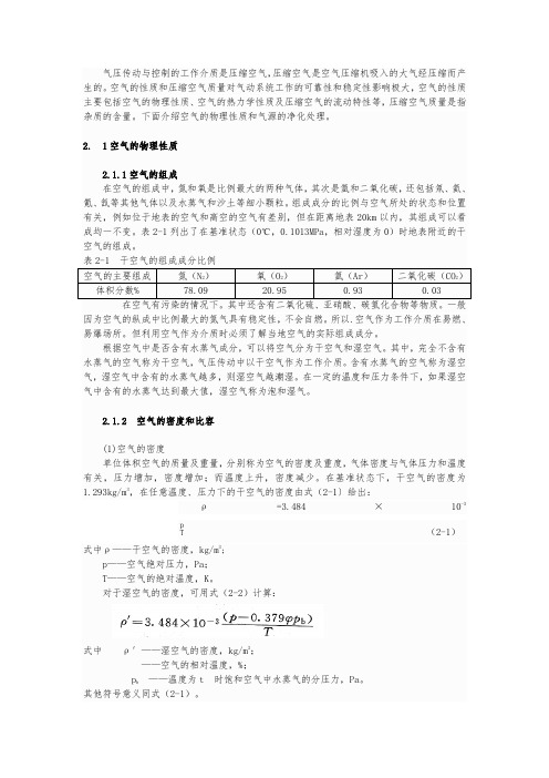 气压传动与控制的工作介质(压缩空气)(控制元件)