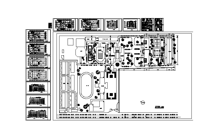 【设计图纸】某学校图书馆建筑图(精选CAD图例)