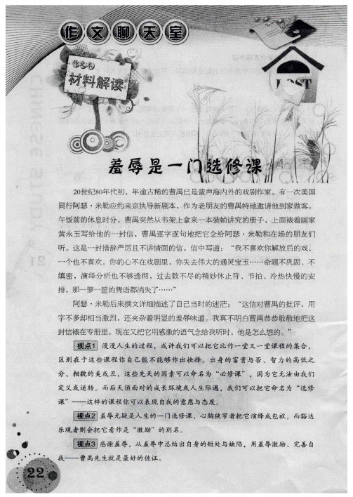 羞辱是一门选修课