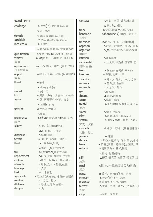 新东方考研英语词汇-乱序版-绿皮书-带翻译List1-40