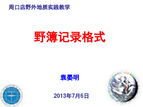 野簿记录格式