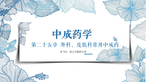 中成药学 课件ppt 第25章 外科、皮肤科常用中成药