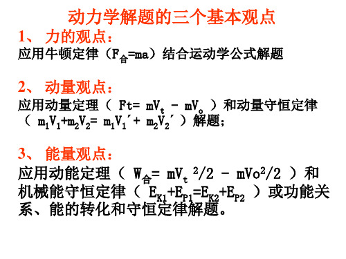 动力学解题的三个基本观点重点