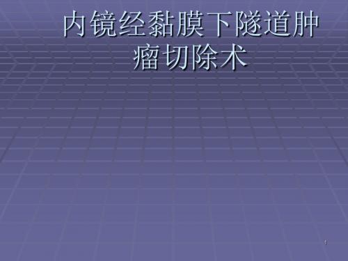 内镜经黏膜下隧道肿瘤切除术ppt课件