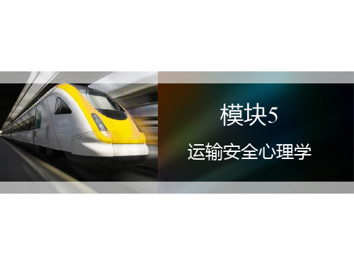 轨道交通运输心理学 模块5 运输安全心理学