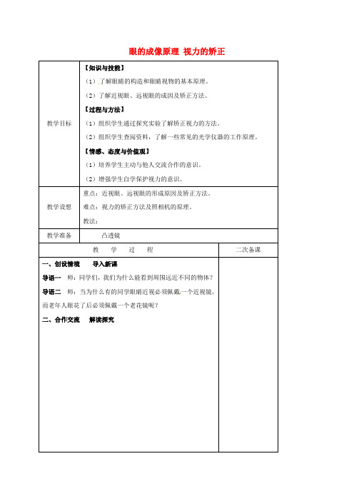 2.4眼的成像原理 视力的矫正