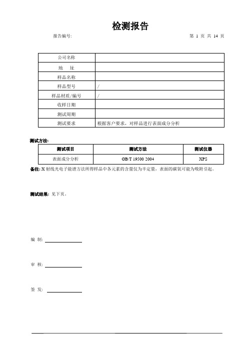 XPS中文 报告 -