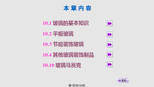 建筑装饰玻璃PPT课件