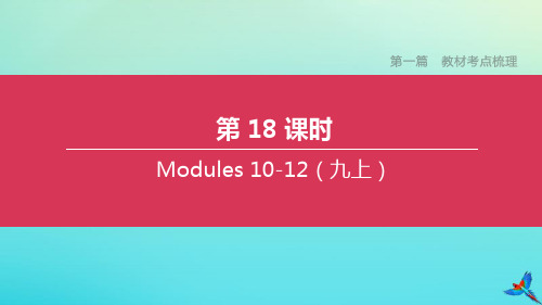 (浙江专版)2020中考英语复习方案第一篇教材考点梳理第18课时Modules10_12(九上)课件