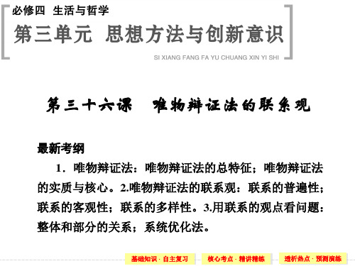 2015高考政治一轮复习课件：第36课 唯物辩证法的联系观