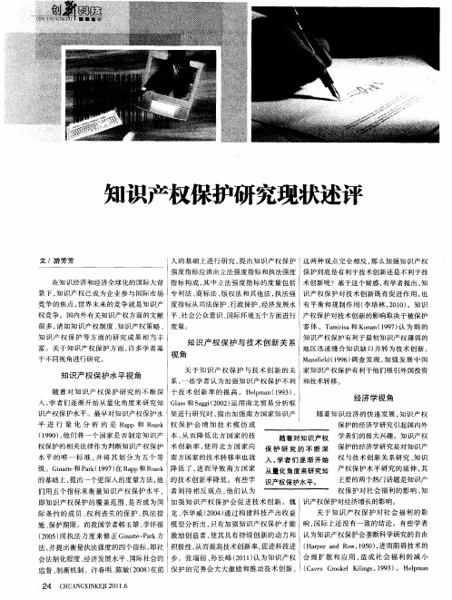 知识产权保护研究现状述评