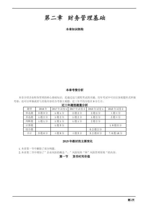 会计职称-中级财务管理-第二章 财务管理基础(30页)