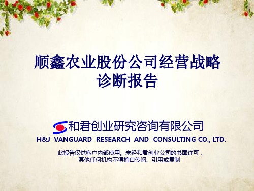 某农业股份公司经营战略诊断分析报告(ppt 97页)