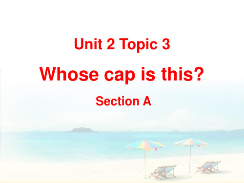 《Whose cap is this》Section A PPT【英语课件】