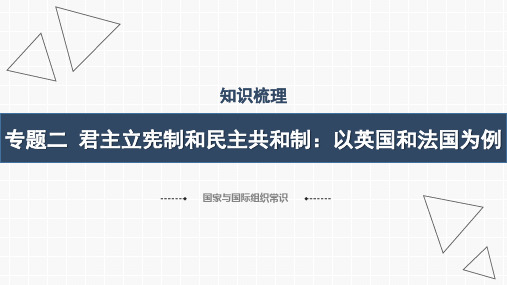 专题二 君主立宪制和民主共和制：以英国和法国为例 课件-高中政治人教版选修三国家和国际组织常识